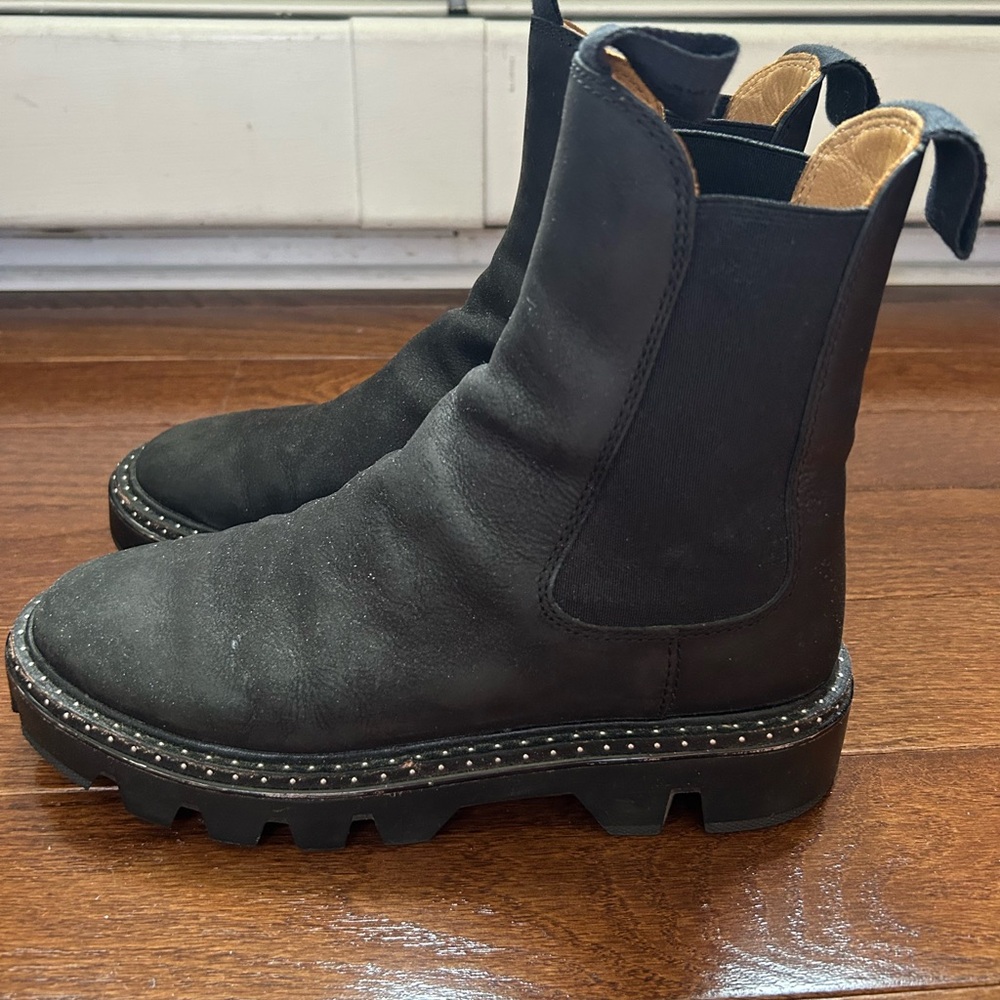 Rag & Bone Black Chelsea Ankle Boots with Unique Sole